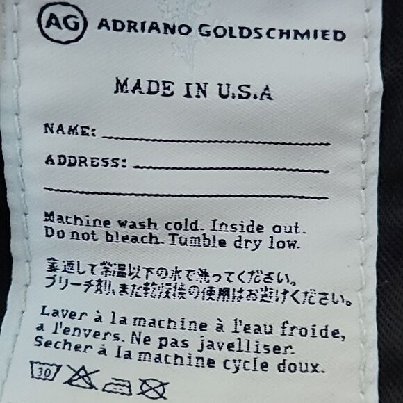 Adriano Goldschmied the Stilt Roll-Up cigarette crop jean Sz 28 Dark Wash - Picture 8 of 8